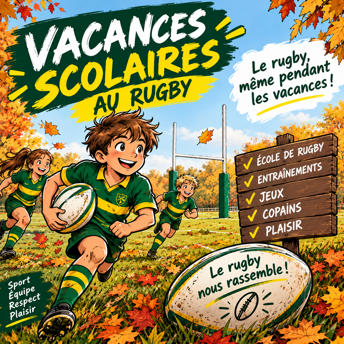 🏉 Les Vacances, ça se joue aussi au Rugby !